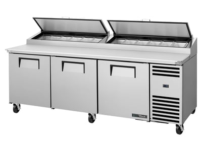 True Pizza Hazırlama Tezgahı, 12 Küvet, 3 Kapılı, 237x82x91 cm, TPP-AT-93 HC