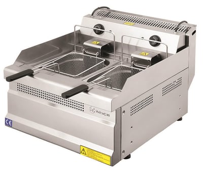 Turhan Çelik Elektrikli Fritöz, 5+5 Litre, Çiftli, 53 x 63 x 30 cm , TC.6FE550