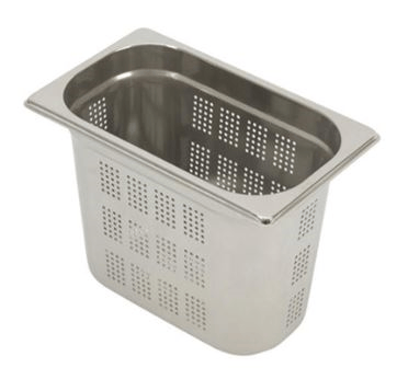 Üret Delikli Gastronom Küvet, Gn 1/4-20 cm, 26,5*16,2 cm, 5,5 Lt.