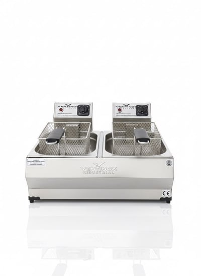 Ventinox Lüx Elektrikli Fritöz, 5+5 Litre, Çift Hazneli, 2750 W+2750 W