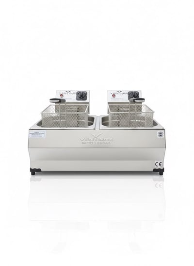 Ventinox Lüx Elektrikli Fritöz, 8+8 Litre, Çift Hazneli, 2750 W+2750 W