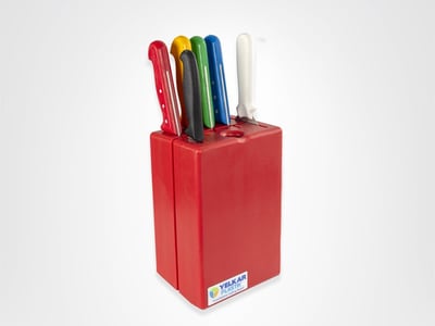Yelkar Küçük Bıçak Kütüğü, h 22*14,5*d 8 cm