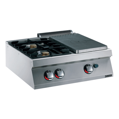 Zanussi 2 Açık Ateşli + 1/2 Kapalı Gazlı Set Üstü Ocak, 1200x700x250 mm, 372011