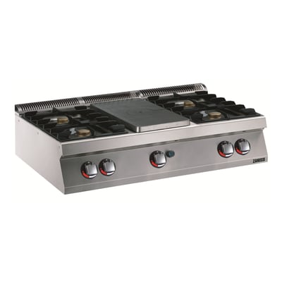 Zanussi 4 Açık Ateşli + 1/2 Kapalı Gazlı Set Üstü Ocak, 1200x700x250 mm, 372012