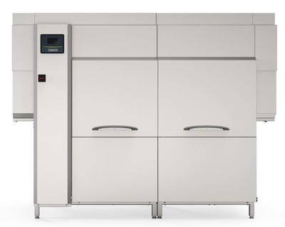 Zanussi Çift Durulamalı Konveyörlü Bulaşık Makinesi, Dokunmatik Ekran, 3600 tabak/saat, Sağdan Sola
