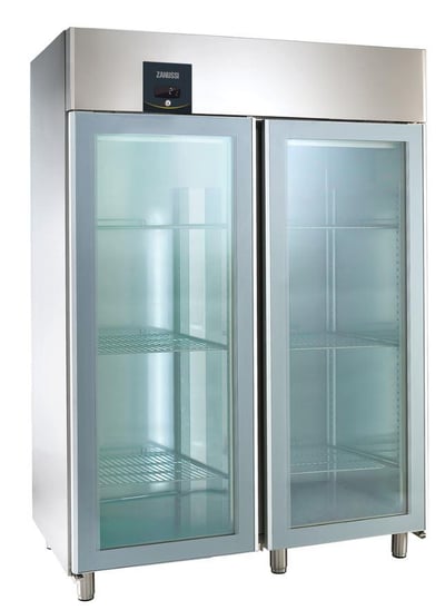 Zanussi Nau Maxi Dik Tip İki Cam Kapılı Buzdolabı, 430 Krom