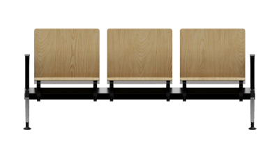 FERRGIO Wood Üçlü Kollu Bekleme Koltuğu