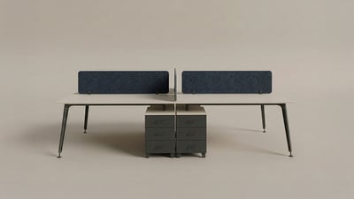 Lux Dörtlü Kesonlu Workstation 280X138 cm
