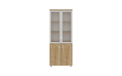 Mio Beş Bölmeli Üstü Cam Altı Kapaklı Dolap 75X38X190