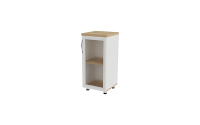 Mio İki Bölmeli Tek Cam Kapaklı Dolap 38X38X85