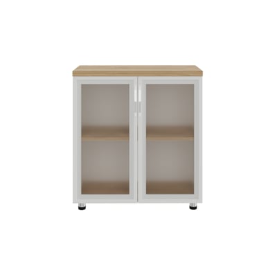 Mio İki Bölmeli Cam Kapaklı Dolap 75X38X85
