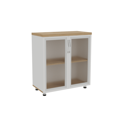 Mio İki Bölmeli Cam Kapaklı Dolap 75X38X85