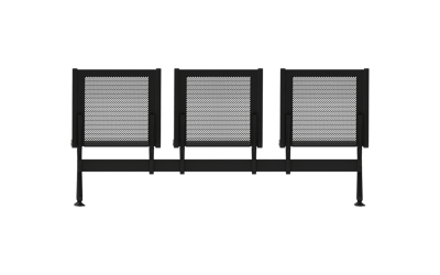 Steel Üçlü Kolsuz Bekleme Koltuğu