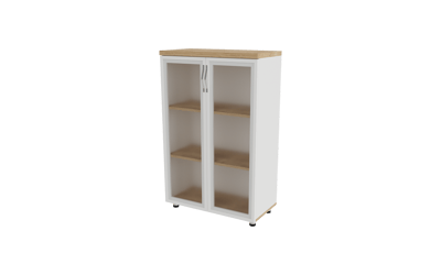 Mio Üç Bölmeli Cam Kapaklı Dolap 75X38X120