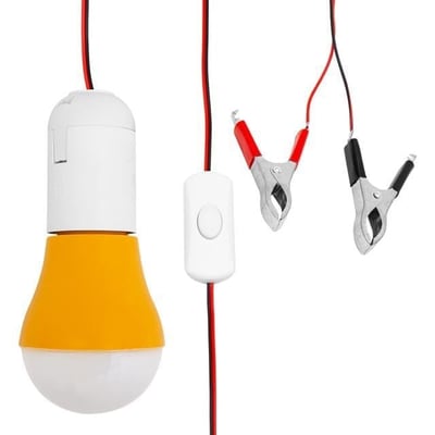 Powermaster PM-11050 Akü Maşalı Anahtarlı 12 Volt 5 Watt Seyyar Led Ampul