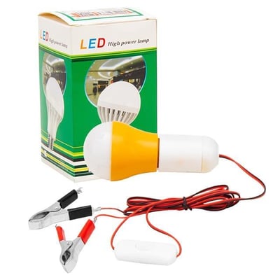Powermaster PM-11050 Akü Maşalı Anahtarlı 12 Volt 5 Watt Seyyar Led Ampul
