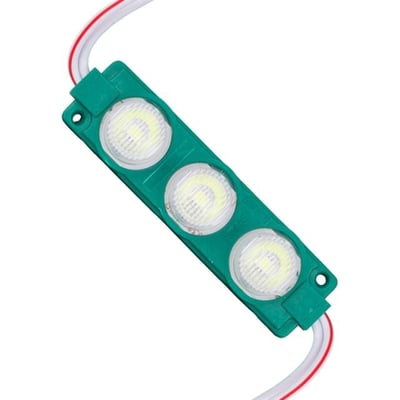 12 Volt 3 Watt Yeşil LED Modül - 74x20 mm - 3030 Çip