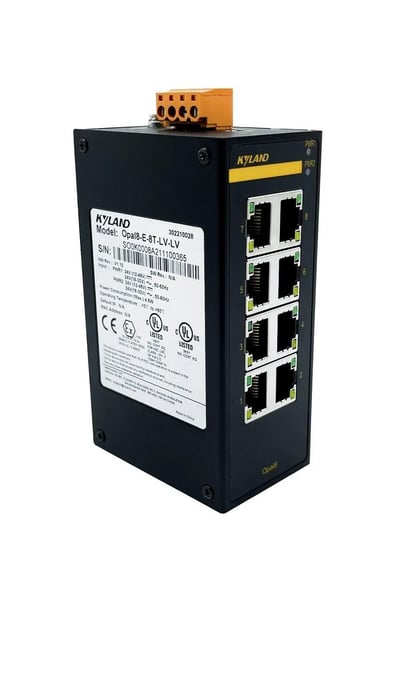 8 Port Giriş Seviyesi Yönetilemez DIN-Ray Switch Opal8-E-8T-LV-LV