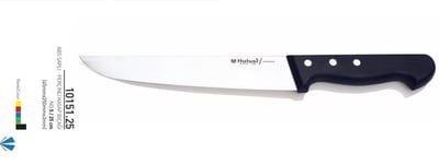 ABS Saplı Perçinli Kasap Bıçağı 25 cm No.5 Hulusi Bıçak 45mm X 250mm X 3mm 10141.25