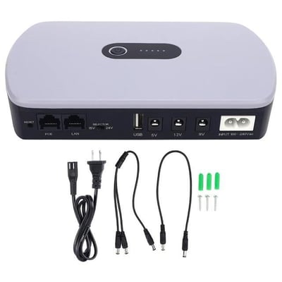 Andespower DCF-1018P 8800mAh Taşınabilir UPS Modem Router Güç Kaynağı LAN POE 15-24V DC 5-9-12V