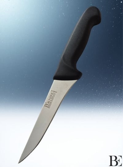 BeKnife Bemiral 14cm No.1 Kemik Sıyırma Bıçağı 10352.14-13 Fibrox Kaymaz Saplı 36mm X 140mm X 3mm Siyah