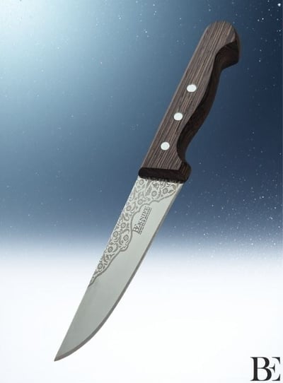 BeKnife Bemiral Bıçak No.0 12 cm 10121.12 Wenge Saplı İşlemeli Kasap Bıçağı 30mm X 120mm X 2.5mm