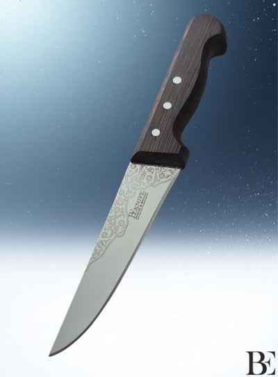 BeKnife Bemiral Bıçak No.1 14 cm 10121.14 Wenge Saplı İşlemeli Kasap Bıçağı 36mm X 140mm X 3mm