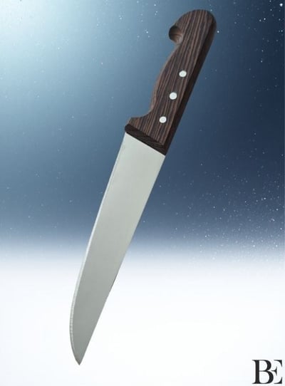 BeKnife Bemiral Bıçak No.3 18 cm 10121.18 Wenge Saplı İşlemeli Kasap Bıçağı 40mm X 180mm X 3mm