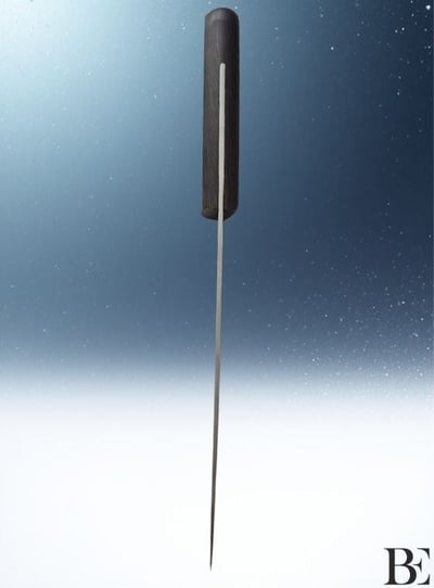 BeKnife Bemiral Bıçak No.4 20 cm 10121.20 Wenge Saplı İşlemeli Kasap Bıçağı 40mm X 200mm X 3mm