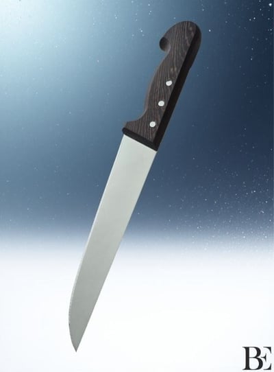 BeKnife Bemiral Bıçak No.4 20 cm 10121.20 Wenge Saplı İşlemeli Kasap Bıçağı 40mm X 200mm X 3mm