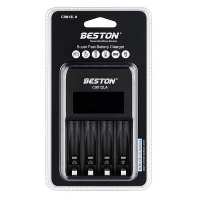 Beston C9012LA AA/AAA 4lü Ekranlı Hızlı Pil Şarj Cihazı