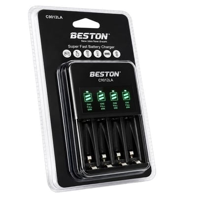 Beston C9012LA AA/AAA 4lü Ekranlı Hızlı Pil Şarj Cihazı
