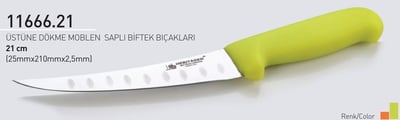 Biftek Bıçağı 21 cm Heritagen Üstüne Dökme Moblen Saplı 25mm X 210mm X 2.5mm 11666.21