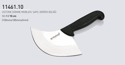 Börek Bıçağı 10 cm No.1 Hulusi Bıçak Unlu Mamüller Üstüne Dökme Moblen Saplı 130mm X 100mm X 2mm 11461.10