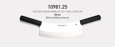 Çift Saplı Zırh 25 cm Hulusi Bıçak Üstüne Dökme Moblen 85mm X 250mm X 3mm 10981.25