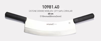 Çift Saplı Zırh 40 cm Hulusi Bıçak Üstüne Dökme Moblen 110mm X 400mm X 3mm 10981.40