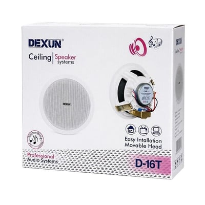 Dexun D-16T 16 Cm Hat Trafolu 100 Volt 15 Watt Alçıpan Tavan Gömme Hoparlör