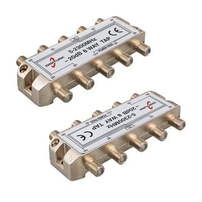Digitürk 5-2150 Mhz 20dB 8 Yollu Tap Switch 1/8 Splitter