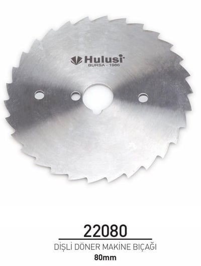 Döner Makine Bıçağı Dişli 80mm 22080