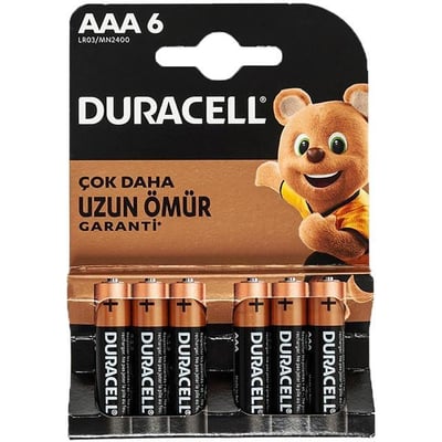 Duracell Basic İnce AAA Kalem Pil 6lı