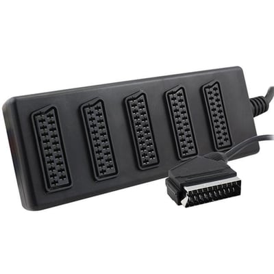 Elektromer 5'li Scart Dağıtıcı (1 Erkek - 5 Dişi Scart)