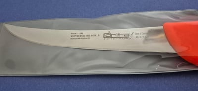 Et Doğrama Bıçağı 21 cm Kasap Fibrox Kaymaz Saplı Hulusi - Drita Bıçak 25mm X 210mm X 2.5mm 10154.21 (TURUNCU RENK)
