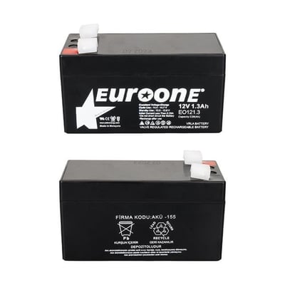 Euroone EO121.3 12 Volt  1.3 Amper Bakımsız Kuru AGM Akü