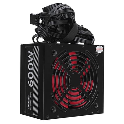 Everest EPS-600A Real 600W 4*SATA 12cm Fanlı Oyuncu PC Destekli Power Supply PSU