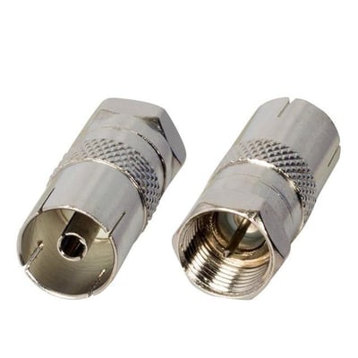 F Konnektör Erkek 60 Ohm Dişi Çevirici Metal Konnektör
