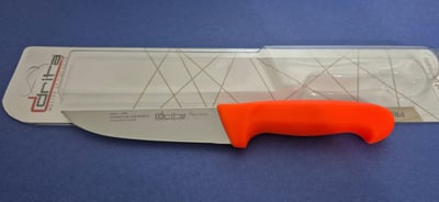 Fibrox Kaymaz Saplı Kasap Bıçağı 12 cm No.0 Hulusi - Drita Bıçak 30mm X 120mm X 2.5mm 10151.12 (TURUNCU RENK)