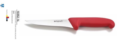 Fibrox Kaymaz Saplı Kasap No.1 Kemik Sıyırma Bıçağı 14 cm Hulusi - Drita Bıçak 36mm X 140mm X 3mm 10352.14 (MAVİ RENK)