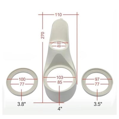 For-X XYP-POD2 3.5 - 3.8 - 4 Tweeter Montaj Yuvası 1 Çift (Plastik)