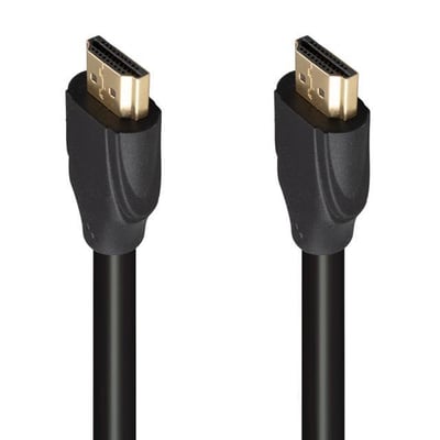 Fully G-507K Plastik Düz Siyah 25 Metre Gold Poşetli Hdmi Kablo