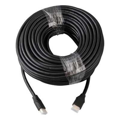 Fully G-507K Plastik Düz Siyah 25 Metre Gold Poşetli Hdmi Kablo